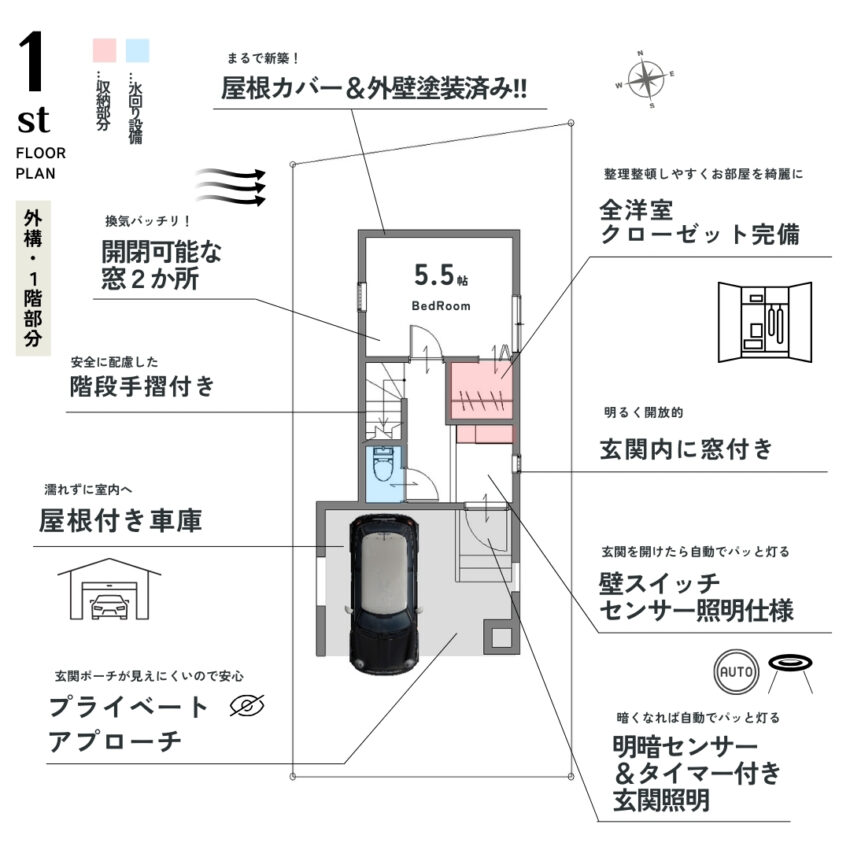 板橋区新河岸1丁目戸建のプランニング画像